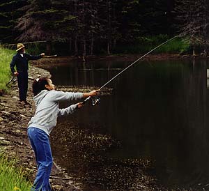fishing at the ranch